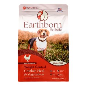  Earthborn Holistic Weight Control Grain-Free Dry Dog Food Chicken Meal & Vegetables - 25 lb