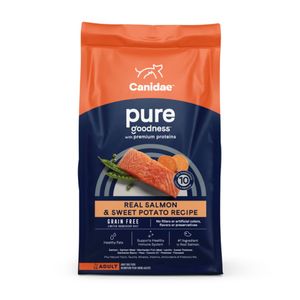 CANIDAE PURE Goodness Grain-Free LID Dry Dog Food Salmon & Sweet Potato - 22lb