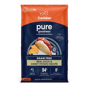  CANIDAE PURE Goodness Grain-Free LID Dry Dog Food Duck & Sweet Potato - 4lb