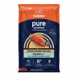  CANIDAE PURE Goodness w/Wholesome Grains Dry Puppy Food Salmon & Oatmeal - 4lb