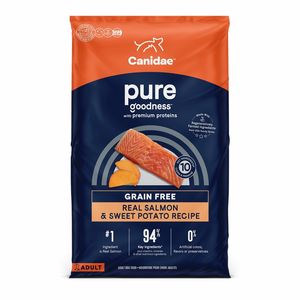  CANIDAE PURE Goodness Grain-Free LID Dry Dog Food Salmon & Sweet Potato - 4lb