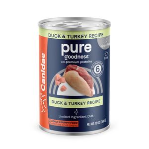 CANIDAE PURE Goodness Grain-Free LID Canned Dog Food Sky Formula w/Duck & Turkey - 13oz