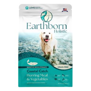  Earthborn Holistic Coastal Catch Grain-Free Dry Dog Food Herring Meal & Vegetables - 12.5 lb