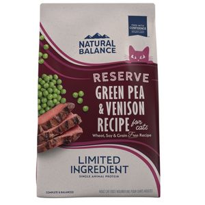 Natural Balance Pet Foods L.I.D. Reserve Dry Cat Food Green Pea & Venison - 4 lb