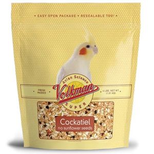 Volkman Avian Science Super Cockatiel No Sunflower- 4lb