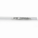 Lee's Thinwall Rigid Tubing, 3/16" x 36"  	