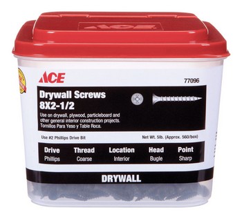 8 X 2-1/2" COARSE DW SCREW 5#
