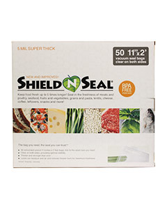 Shield N Seal Vacuum Bags Clear/Clear (11" x 24") <br>50/box