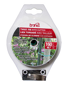 Bond Twist Tie Plastic w/ Cutter <br>160'