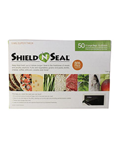 Shield N Seal Vacuum Bags Clear/Black (15" x 20") <br>50/box