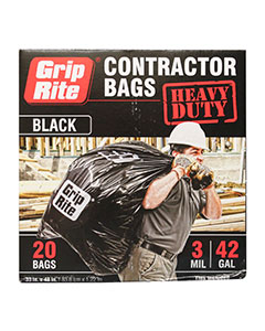 Grip Rite Contractor Bags 42 gl <br>20/box