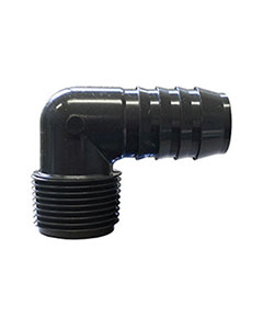 1" Insert x 1" Male Pipe Poly Elbow <br>each