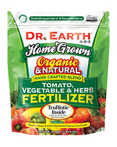 Dr. Earth Tomato, Vegetable & Herb (4-6-3) <br> 4# poly