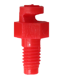 10-32 O-Jet Sprayer, 180&deg; (red) <br>10/bg