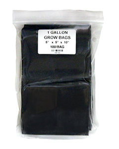 Grow Bag (5" x 5" x 10"), 1 gl  <br>100/bag