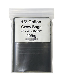 Grow Bag (4" x 4" x 8-1/2") ,1/2 gl <br>20/bag