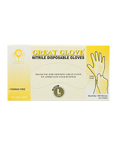 Nitrile Glove (no powder) Large <br>100/box
