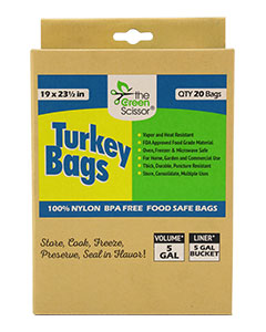 The Green Scissor Turkey Bags (19" x 23-1/2") <br>20/pk
