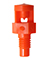 10-32 O-Jet Sprayer, 300&deg; (orange) <br>100/bg