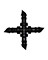 1/4" Barb Cross <br>10/bg