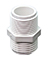 Male Hose x 3/4" Male Pipe PVC Nipple <br>each