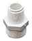 Male Hose x 1/2" Male Pipe PVC Nipple <br>each