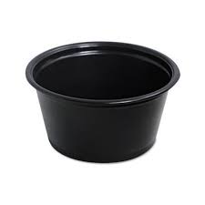 Portion Souffle Cup 2 Oz Blk