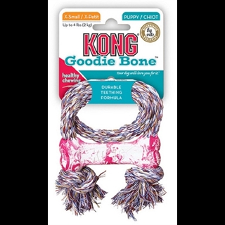 KONG PUPPY GOODIE BONE ROPE XSM