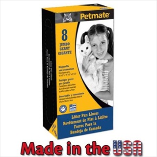 PETM LITTER PAN LINERS JUMBO 8CT