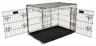 PETM ELITE 34" WIRE KENNEL BLK