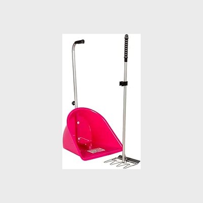 TUFF MANURE SCOOP RAKE RED