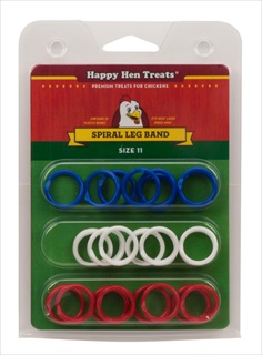 HAPPY HEN 24PK LEG BANDS SZ 11