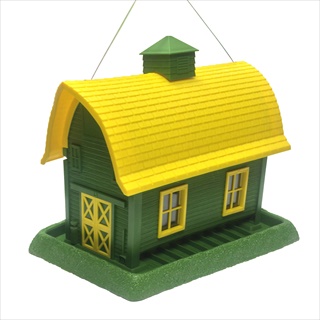 VC LARGE GREEN BARN BIRDFEEDER