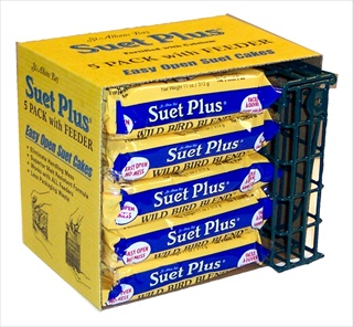 SUET PLUS 5PK W/FEEDER WILD BRD