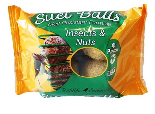 WS INSECTS & NUTS SUET BALLS 4PK