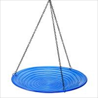 SE BLUE SWIRLS HANGING BIRD BATH