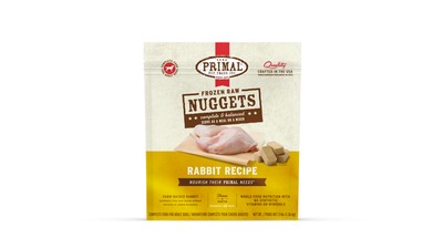 PRIMAL FRZN K9 RABBIT NUGS 3#