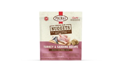PRIMAL FRZN K9 TKY/SARDN NUGS 3#
