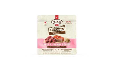 PRIMAL FD CAT NUGS BEEF/SLM 5.5Z