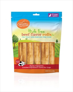 K9 NAT BEEF CHEW 7" ROLL 5PK