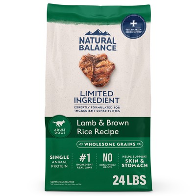 NAT BAL DOG LID LAMB/RICE 24#