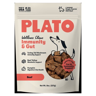 PLATO CHEWS IMMUNITY/GUT 8Z