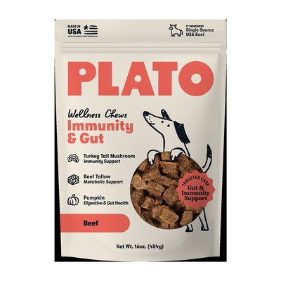 PLATO CHEWS IMMUNITY/GUT 16Z
