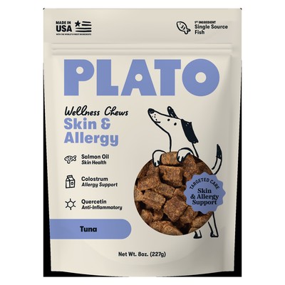 PLATO CHEWS SKIN/ALLERGY 8Z