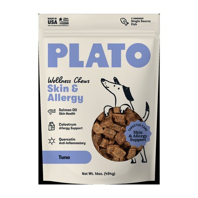 PLATO CHEWS SKIN/ALLERGY 16Z