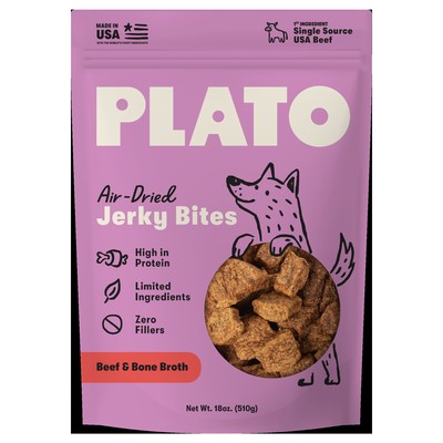 PLATO JERKY BITES BEEF/BROTH 18Z