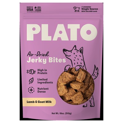 PLATO JERKY BITES LMB/GT MLK 18Z