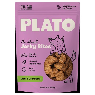 PLATO JERKY BITES DUCK/CRAN 18Z
