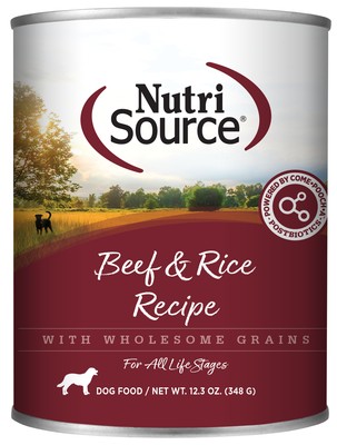 NS DOG CAN BEEF/RICE 12.3Z
