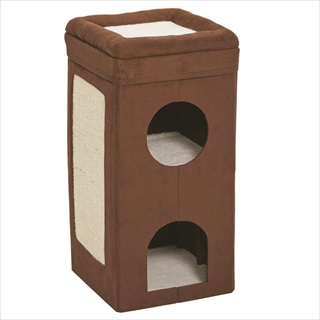 MW CAT CONDO - BROWN SUEDE